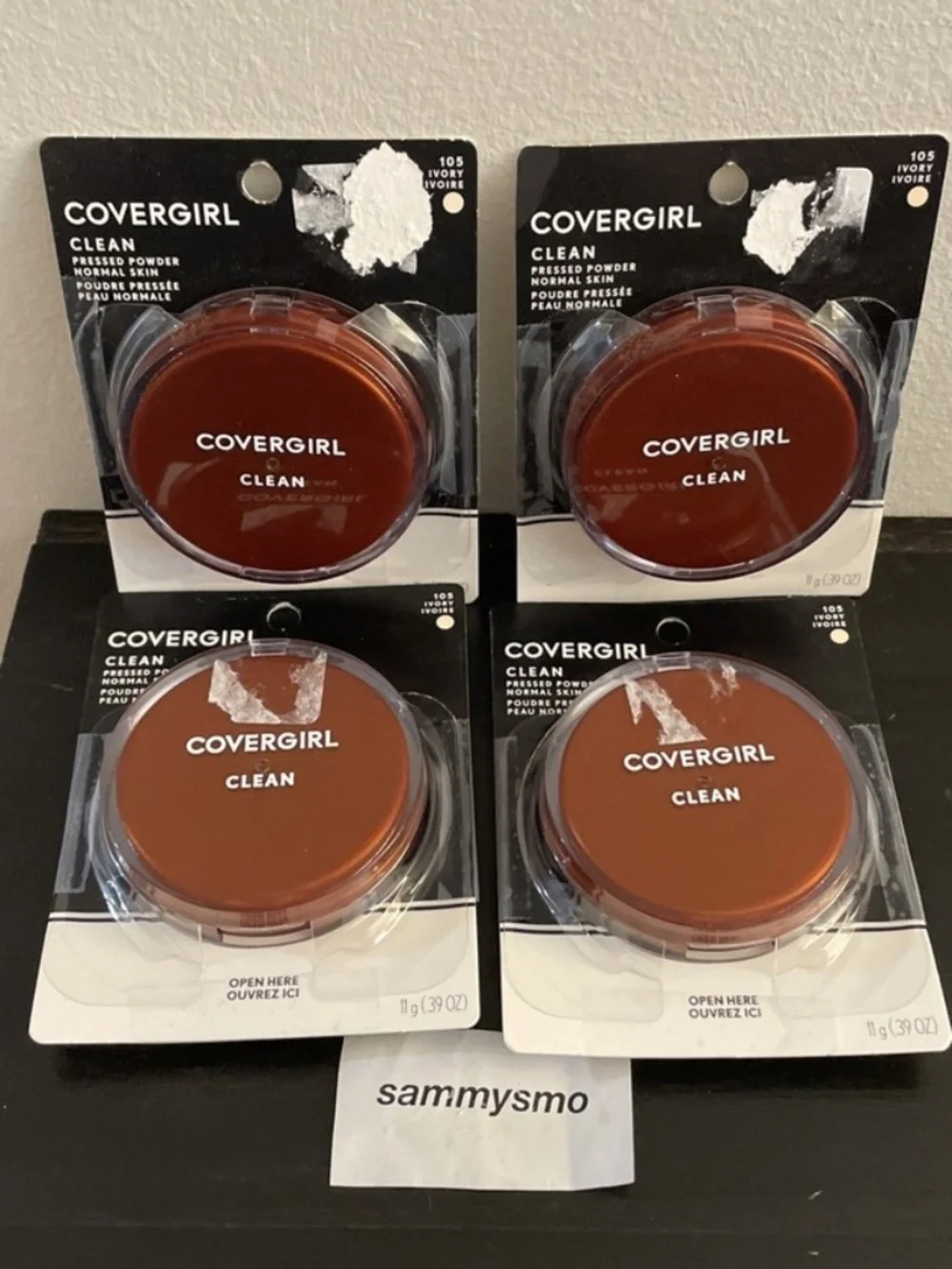 Covergirl Clean Normal Skin Pressed Powder 105 Ivory, WITH TALC, x4 SEE DESCR